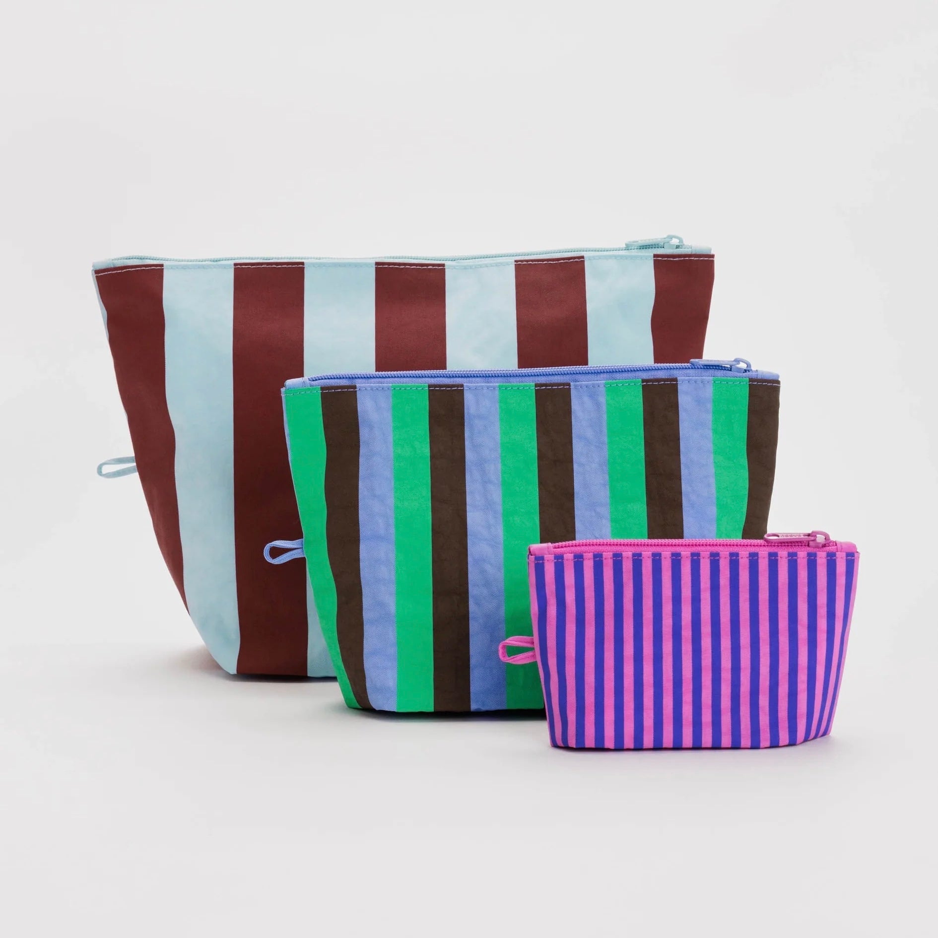 Baggu Go Pouch Set: Vacation Stripe Mix