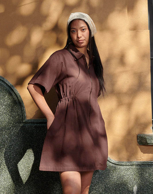 Noble Utility Dress - Chocolate