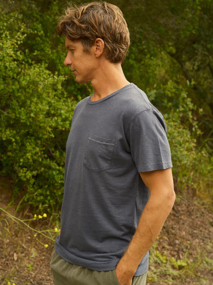 Hemp Pocket Tee - Faded Navy