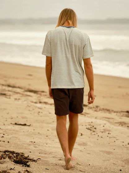 Hemp Tee - Indigo Stripe